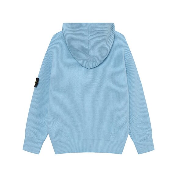 Stone Island Light Blue Hooded Sweater - Picture 2 of 2